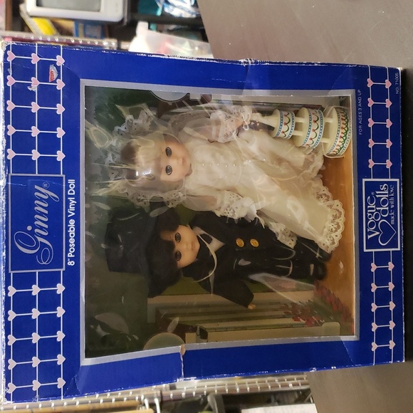 Ginny Dolls Bride and Groom 8 inch Poseable Vinyl  Vogue 71005 Two Dolls - Picture 3 of 6